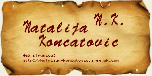 Natalija Končatović vizit kartica
